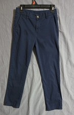 IZOD Boys 14 Regular Flat Front Navy Blue Dress Uniform Pants Straight Leg EUC