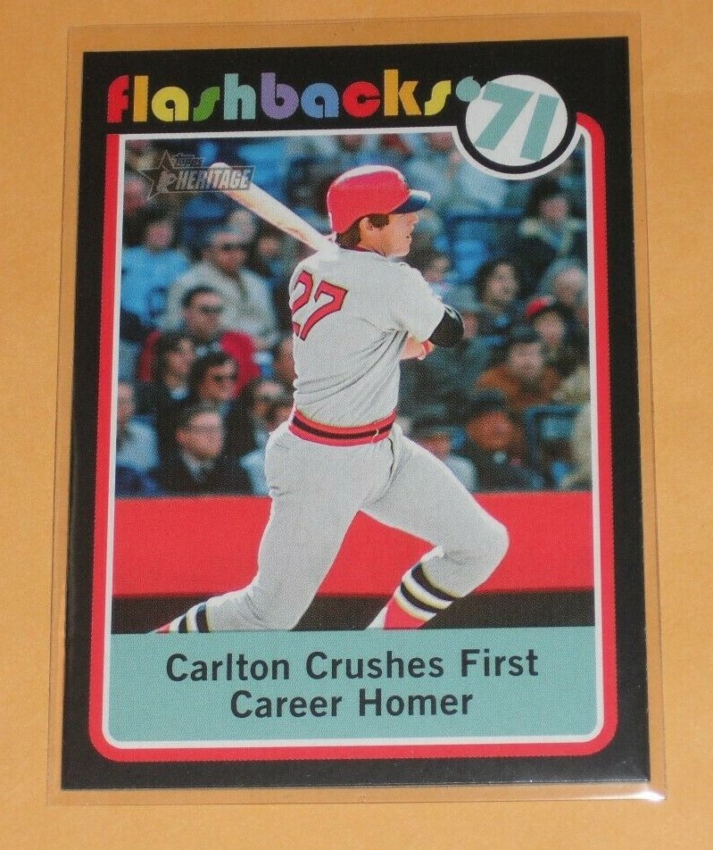 2020 Topps Heritage 1971 Baseball Flashbacks Carlton Fisk #BF-9