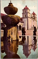 Santa Barbara CA Mission Founded 1786 VTG Postcard Unposted A9