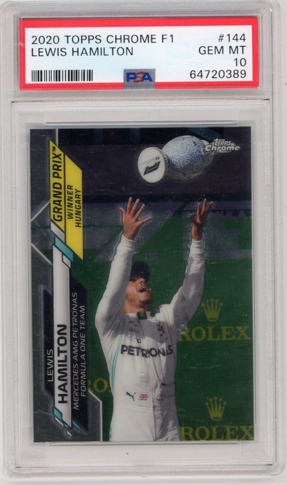 Lewis Hamilton 2020 Topps Chrome Formula 1 F1 PSA 10 #144