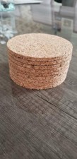 1 Coaster - Absorbent Cork Drink Coasters - 3-7/8 ROUND 1/4 THK