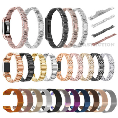 For Fitbit Charge Ionic Versa Watch Band Replacement Metal Strap  Bracelet