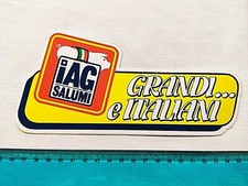 Adhesivo Iag Fiambre Grandes Y Italiano Vintage Años 80 Antiguo Sticker Parche