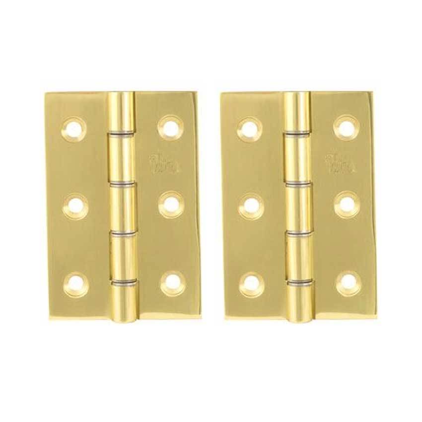 TSS Double Steel Washer Butt Hinge 76x50mm PB x2 (TSSHINDSW3X2B)