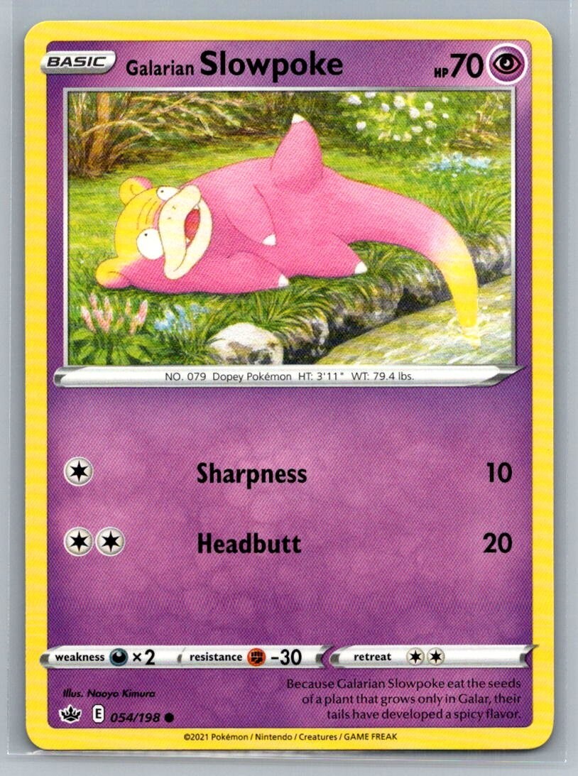 Slowpoke 54/198 Chilling Reign Common Pokémon TCG 2021