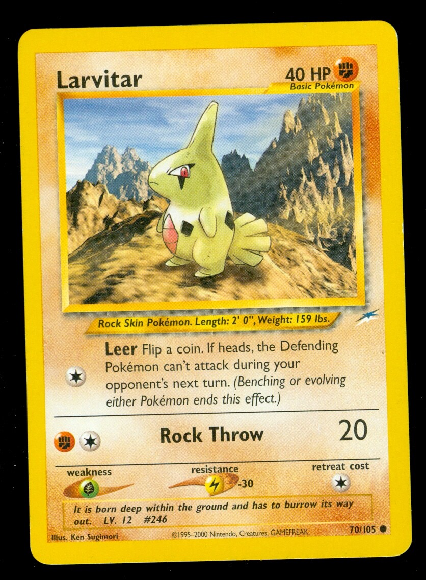 Pokemon LARVITAR 70/105 Neo Destiny - NEAR MINT