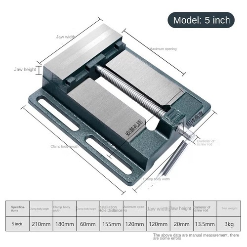 Mini-Bank-Schraubstock, Spanntisch, Flachbohrer, Presse, Schraubstock, CNC-Fräsmaschine, Werkzeugmaschine - Bild 16 von 19