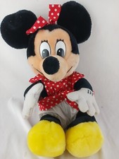 Vintage MINNIE MOUSE 13" Plush Doll Stuffed Toy Disneyland Walt Disney World