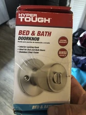 NEW!! Bed And Bath Doorknob Stainless Steel Finish Hyper Touch