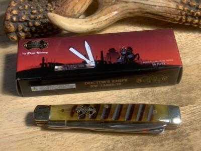 Frost Steel Warrior Chainsaw Jigged Brown Bone Doctors Knife 3 3/4'' FSW120BRJS
