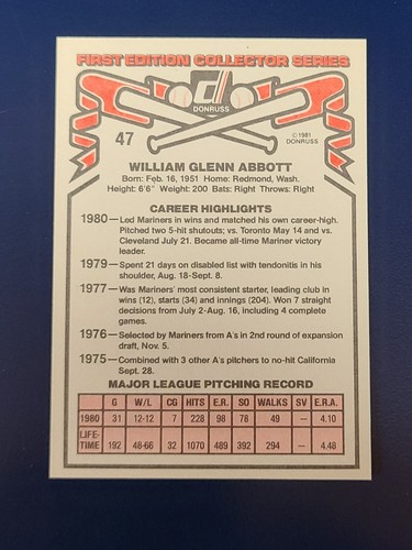 1981 Donruss Baseball Complete Your Set You Pick Choose #1-150 - Picture 95 of 303