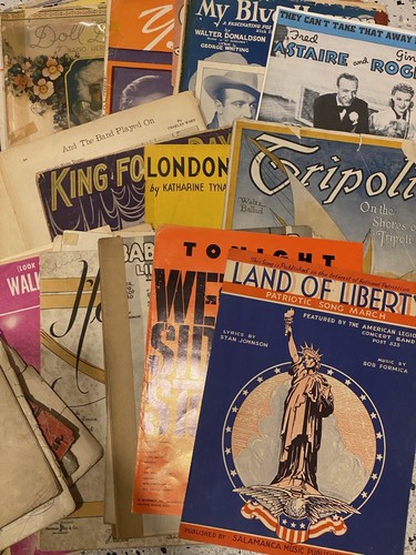 VINTAGE SHEET MUSIC 3 Pound Lot for Scrapbooking, Card Making, Crafts & More