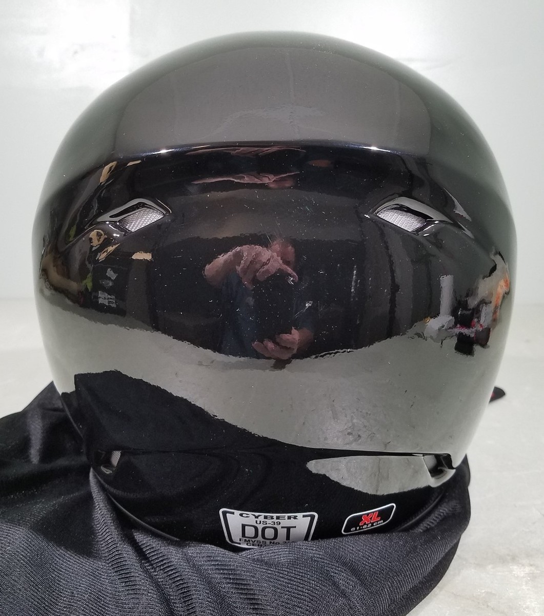 cyber us-39 solid motorcycle helmet Cyber Helmet US-39 Blk XL Tr#640714