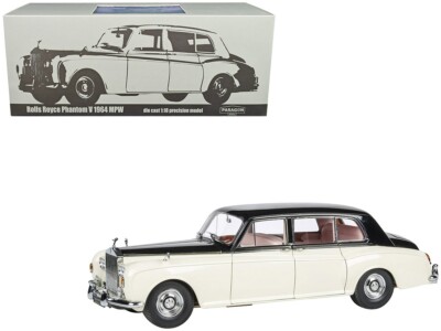Paragon 1965 Rolls Royce Phantom V Ivory & Black 1/18 Diecast
