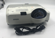 EPSON 3LCD H449A Projector 1280x800 Bad Lamp W/Power Cord NO REMOTE TESTED 