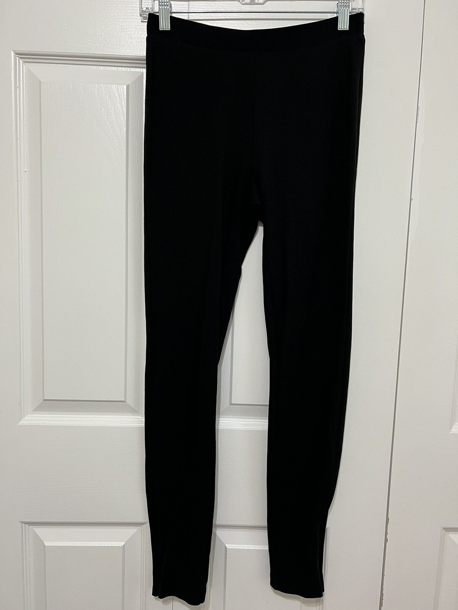 Crew Ankle-zip Black Leggings In Stretch Ponte Size Small
