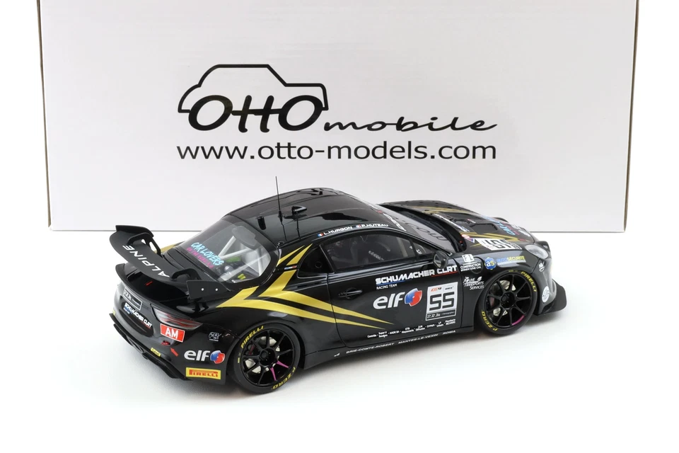 OTTO Alpine A110 GT4 EVO Negro P. Huteau L. Hurgon GT4 Europeo 2024 1/18 Foto 3 de 4