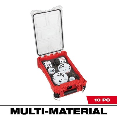 Milwaukee Hole Saw Set Bi-Metal General Purpose w/ Compact Organizer (10-Pcs)