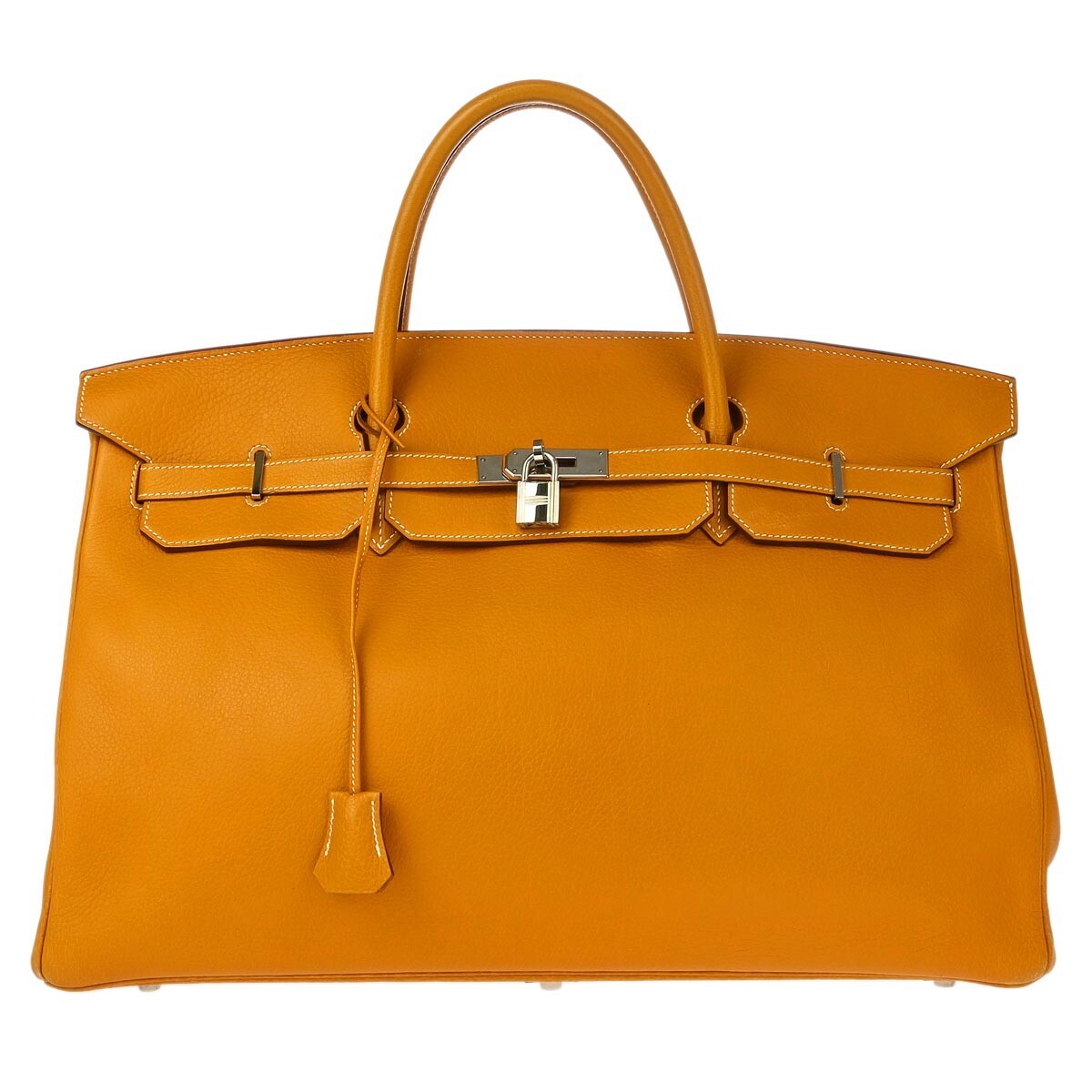 HERMES クリッカーズ オオハシイエロー＆オレンジ Hermes Natural Fjord Birkin 45 Handbag □D Z.3 184683 | eBay