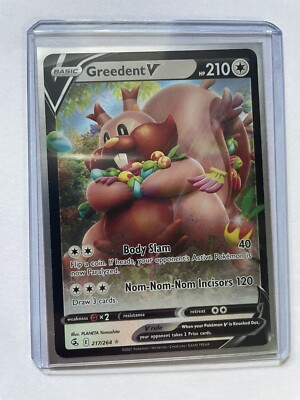 Greedent V | ULTRA RARE | SWSH - Fusion Strike 217/264 | Pokemon