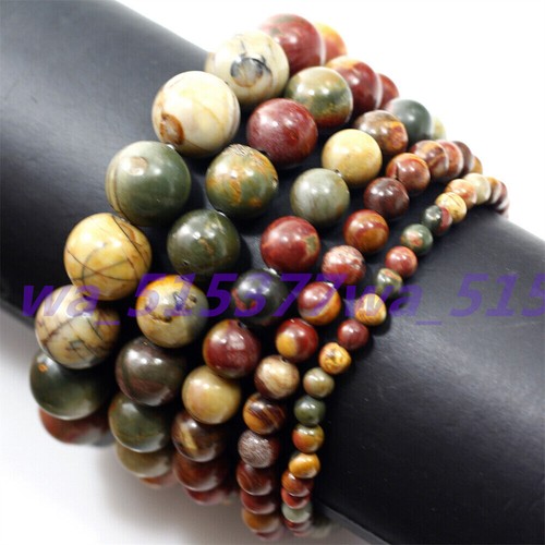 Wholesale Natural Multicolor Crystal Gemstone Stretchy Bracelet 6/8/10/12mm 7.5" - Picture 7 of 55