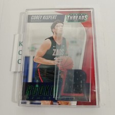 Corey Kispert 2021 Chronicles Draft Picks Threads Jersey Card TRM-CK GONZAGA