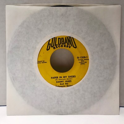 Danny James Paper In My Shoes 45 Vinyl Record 7'' Single & His Palanquin Guitar