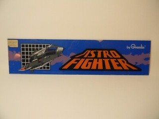 Vintage Astro Fighter by Gremlin Plastic Arcade Video Game Sign Marquee 23 7/8"