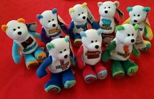 Limited Treasures Lot of 8 State Quarter Coin Bear wTags DE PA NJ CT MA MD SC NH