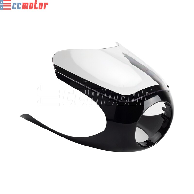 Half Headlight Fairing For Harley Thruxton Honda BMW Kawasaki