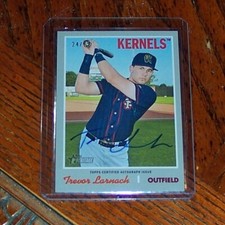 2019 Topps Heritage Minors Trevor Larnach Black Auto #d 24/25 Twins