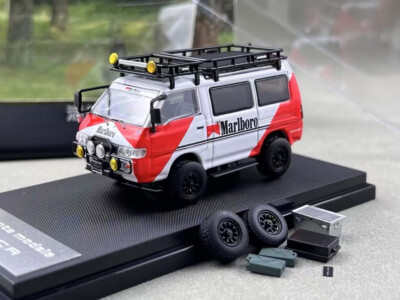 AL Autobots 1:64 Red 4WD Delica L300 Camper Van Sports Model Diecast Collect Car