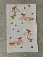 Mrs Grossman PINK ANGELS Stickers Vintage 1994  (4 Total)