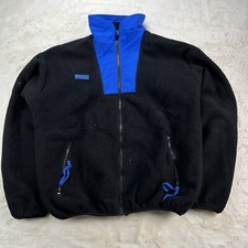 Vintage Columbia Sportswear Co. Fleece Jacket Mens L Black Blue Made In USA