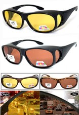 FIT OVER PRESCRIPTION GLASSES POLARIZED SUNGLASSES ANTI GLARE DAY NIGHT