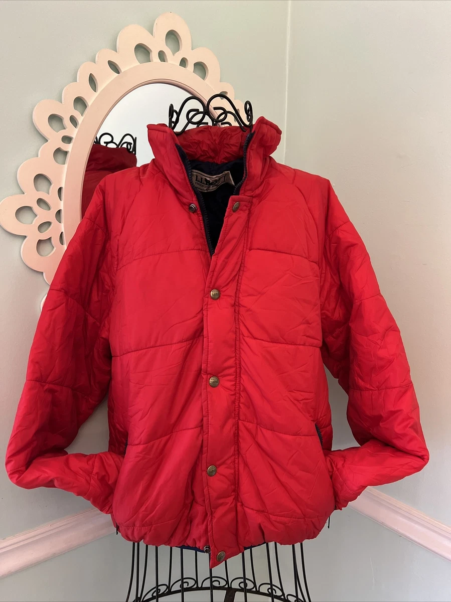Vintage LL Bean Jacket USA insulated PrimaLoft Small Zip ButtOn