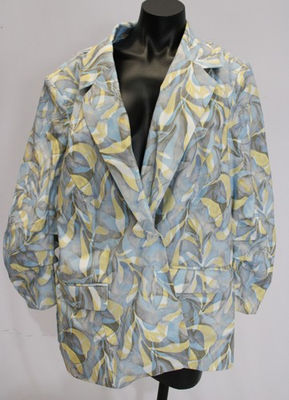 #ad Draper#x27;s amp; Damon#x27;s Women#x27;s Plus Ocean Botanical Print Jacket AR8 Multi Size 2X $14.00