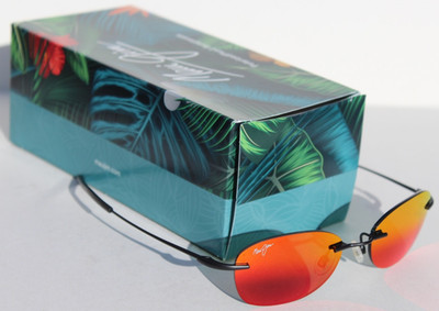 MAUI JIM Aki Aki POLARIZED Sunglasses RM333-2M Black/Hawaii Lava NEW