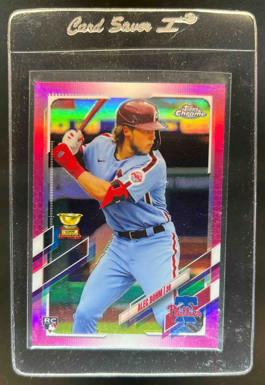 2021 Topps Chrome Alec Bohm RC Pink Refractor Rookie #119 Phillies