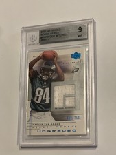 Freddie Mitchell 2001 UD Graded Rookie Series Relic Card /750 Graded BGS 9. rookie card picture