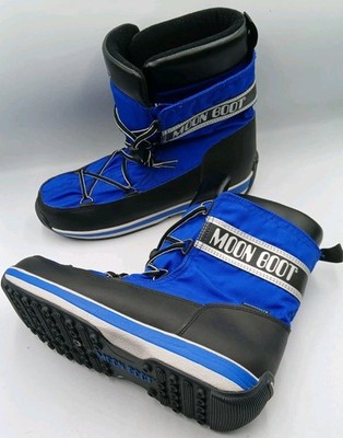 Moon Boot Herren Damen 6 Schneestiefel Blau Schwarz Weiß Größe UK 6 EU 39,5 