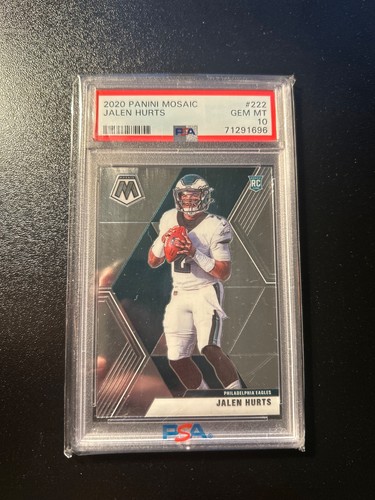 2020 Panini Mosaic Jalen Hurts #222 Rookie Philadelphia Eagles PSA 10 GEM MINT