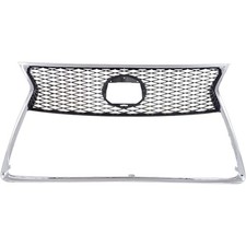 Grille For 2013-2016 Lexus Ls460 Chrome Shell W/ Black Insert Plastic
