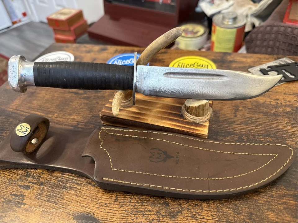 Pal? ¿Cattaraugus? Cuchillo de hoja fija de caza de lucha. Funda Muela. Marca No Tang Foto 4 de 4