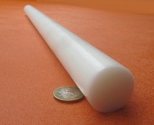 Acetal Delrin POM Round Rod, White 1 1/4" (1.25") Dia x 24" Length