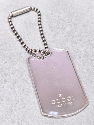 GUCCI SV925 Dog Tag Plate Charm/Top 43507 | eBay