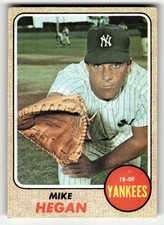 1968 Topps Mike Hegan #402 New York Yankees MID GRADE LOOKS OK
