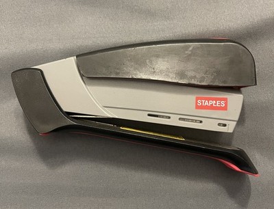 Staples One-Touch Desktop Stapler Gray/Black/Red