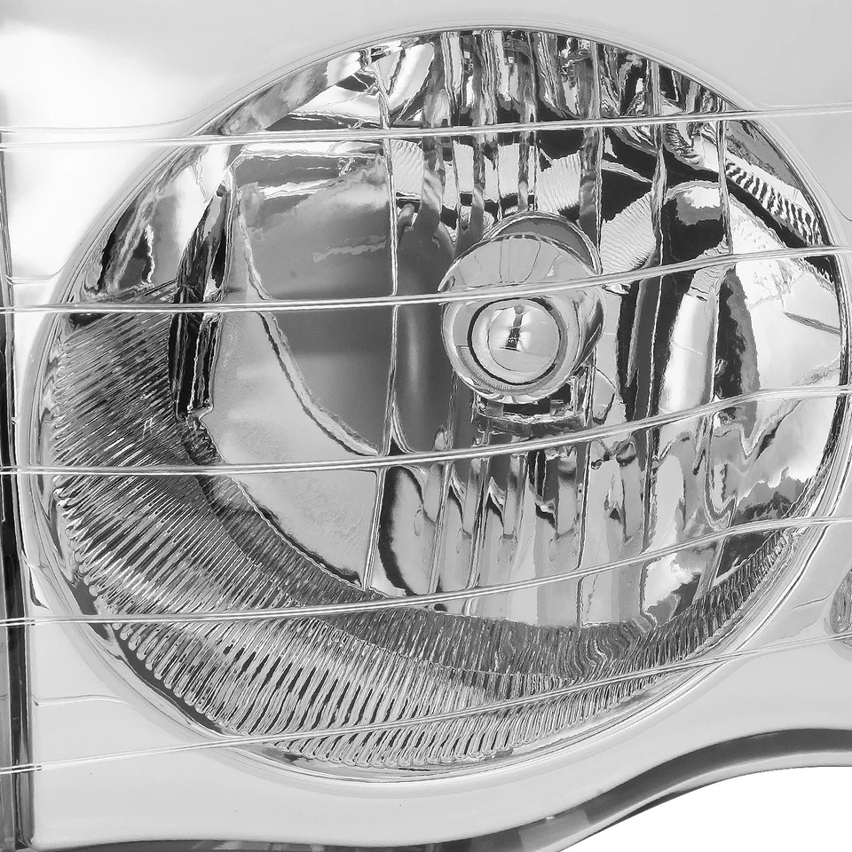 PARA 02-05 DODGE RAM 1500 2500 3500 CARCASA CROMADA FAROS ESQUINEROS TRANSPARENTES LÁMPARAS Foto 3 de 4