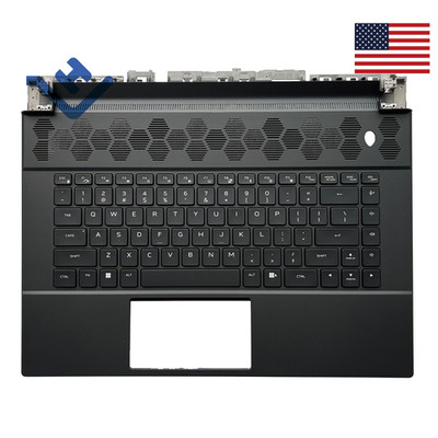 New Palmrest For Alienware M16 R1 Backlit Keyboard 0CGM3Y Black Upper Case US